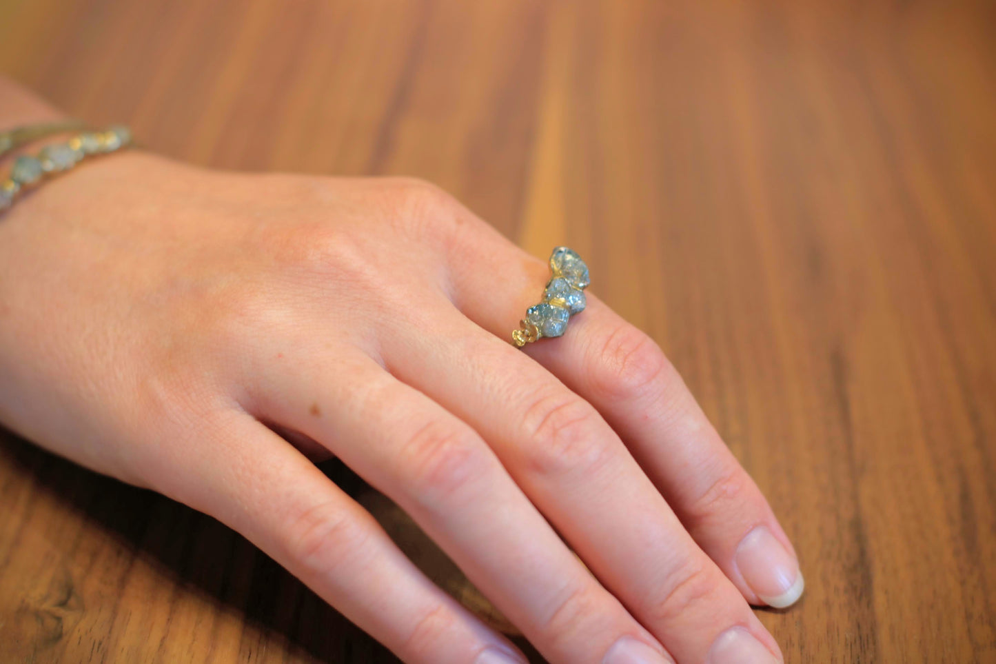 blue zircon ring