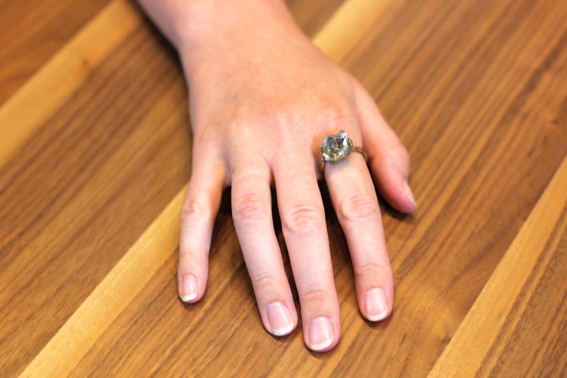 large quartz statement ring