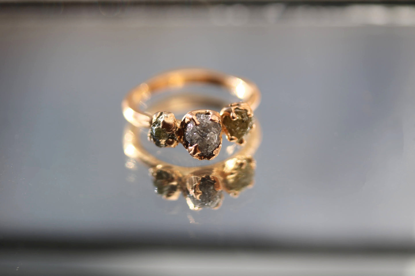 raw diamond ring