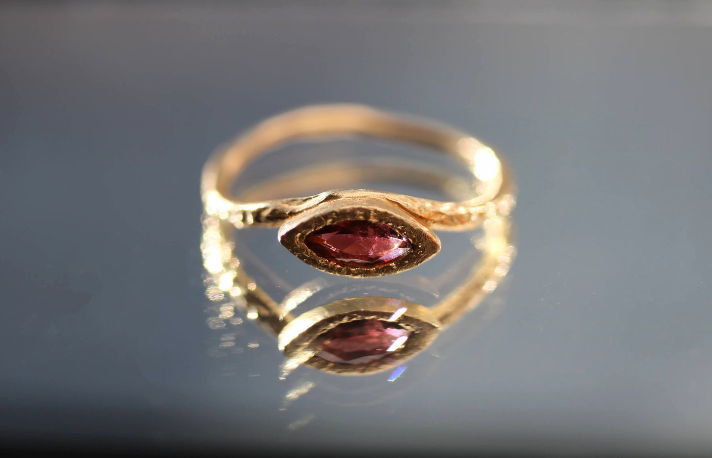 pink tourmaline gold ring