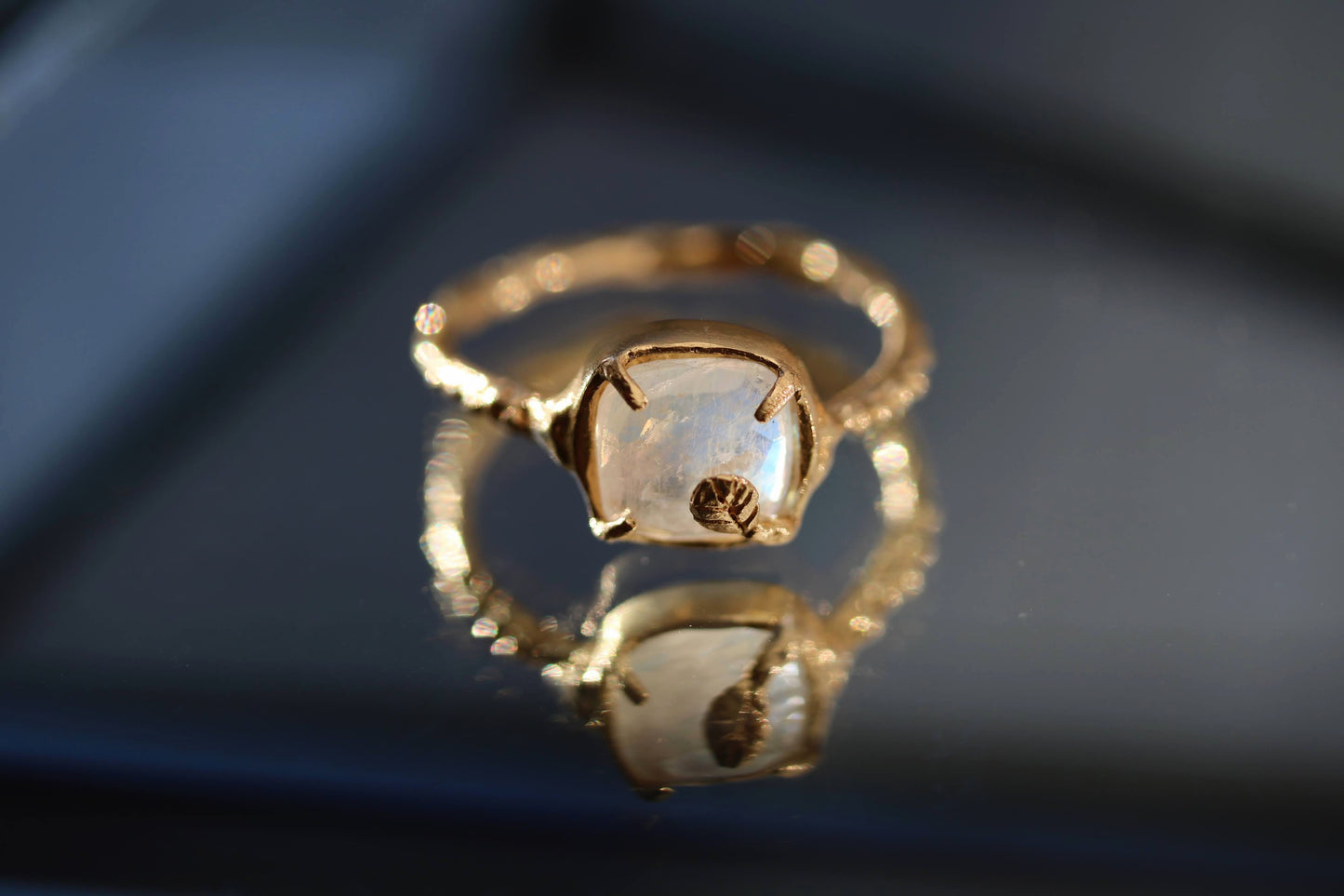 moonstone gold ring