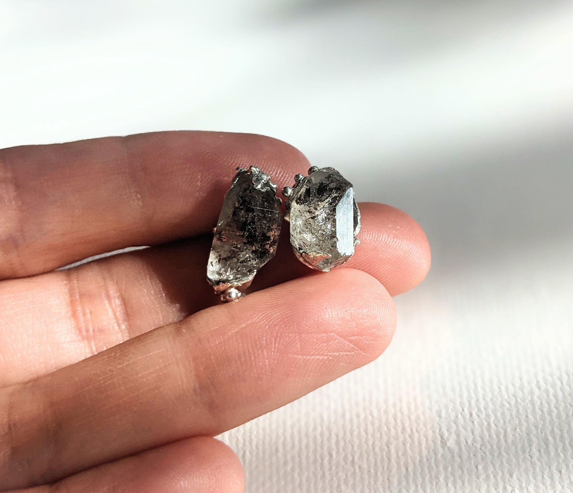 herkimer stud earrings