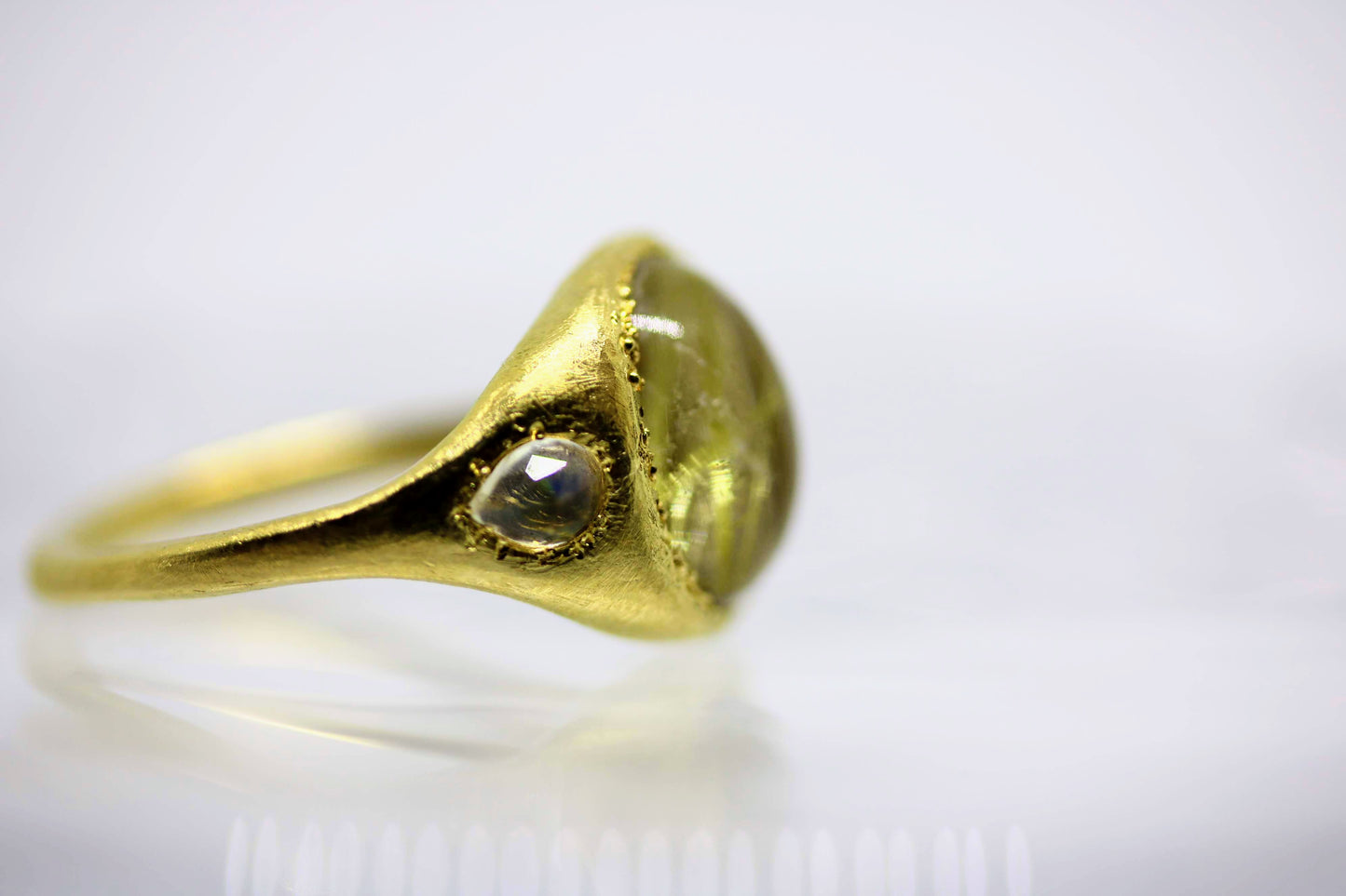 one of a kind rutile quartz statement ring