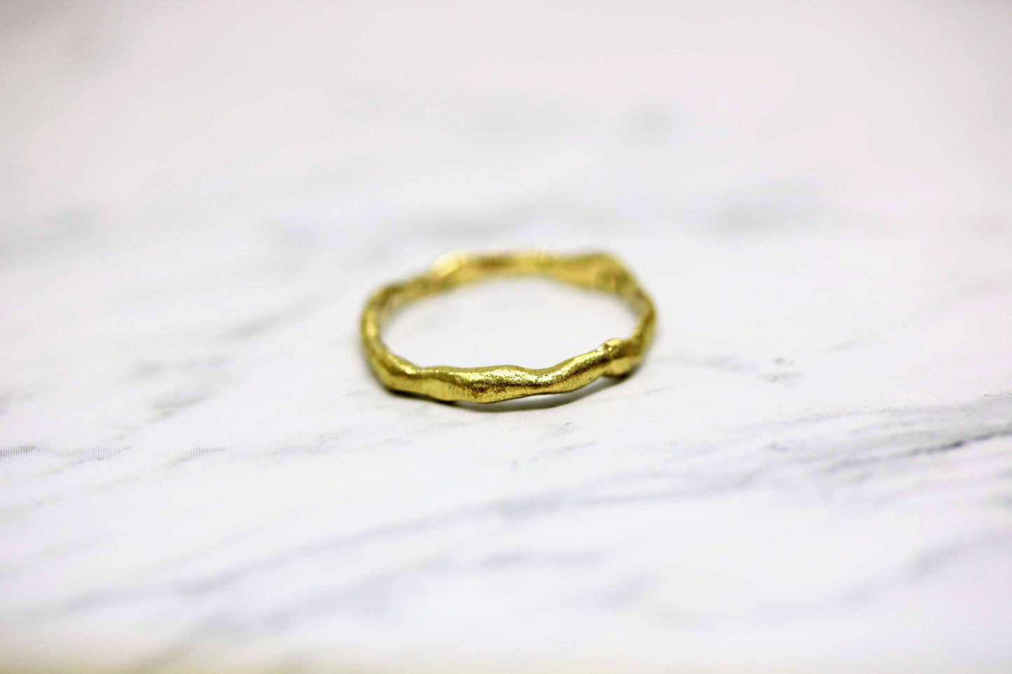 textured gold ring